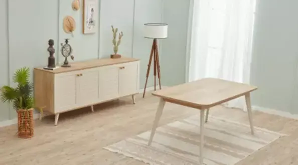 Esszimmer Set 2tlg Esstisch Modern Anrichte Holzmöbel Design Sideboard