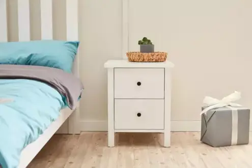 Schlafzimmer Holzmöbel Nachttisch Design Einrichtung Modern Stil