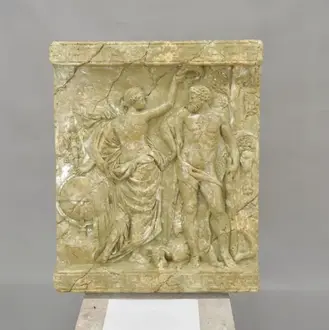 Herkules Wandrelief Antik Stil Relief Wand Gemälde Antike Handarbeit Gott Bild
