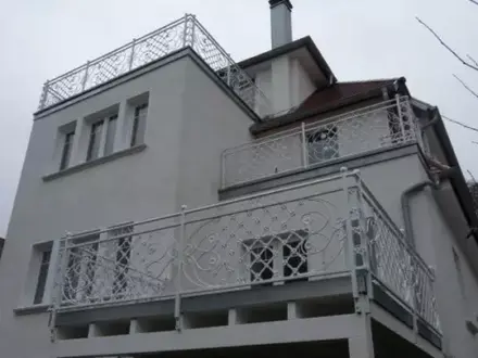 Klassische Geländer Handgefertigte Balkon Treppen Schmiedezaun Zaun 1lfm #380