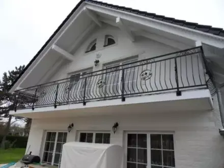 Klassische Geländer Handgefertigte Balkon Treppen Schmiedezaun Zaun 1lfm #340