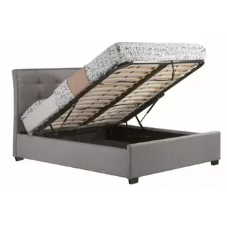 Chesterfield Design Polster Englisches Bett Doppelbett Grau Betten 160/180x200