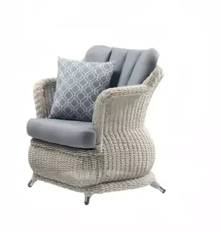 Sessel Grau Hochwertig Terrasse Design Elegantes Möbel Modern Sessel luxuriöse