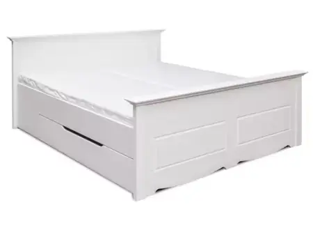 Bett Polster Design Holzbetten Doppel Betten Weiß 180x200 Schlaf Zimmer Landhaus