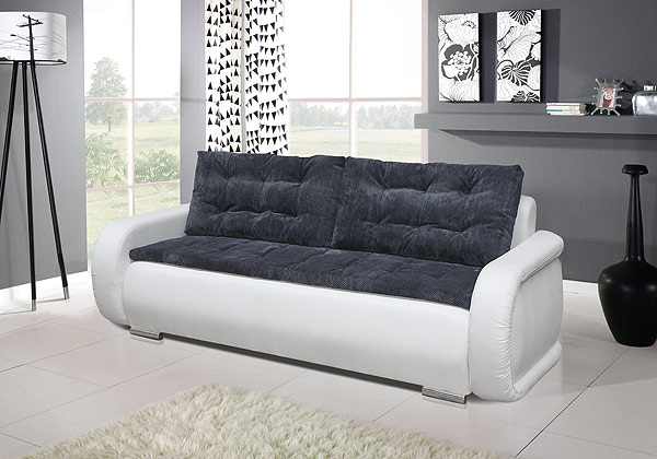3 Sitzer Sofa Schlafsofa mit Bettfunktion Couch Textil Stoff Sofa Polster Neu