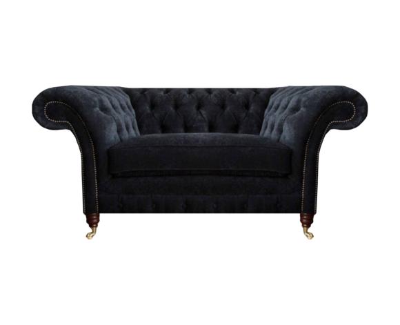 Grauer Chesterfield Polstersessel Designer Wohnzimmer Textilsessel Neu