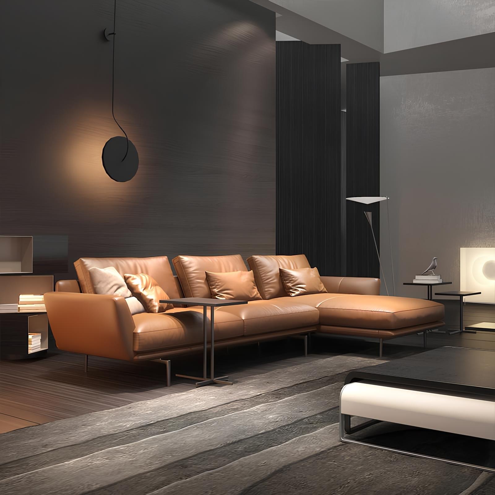Sofa L-Form Ledersofa Couch Wohnlandschaft Garnitur Design Modern Sofa Sofort