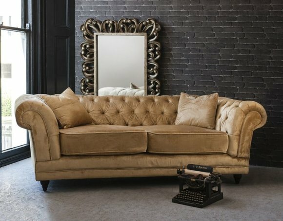 Chesterfield Sofa 3 SITZER Polster Designer Couchen Sofas Garnitur