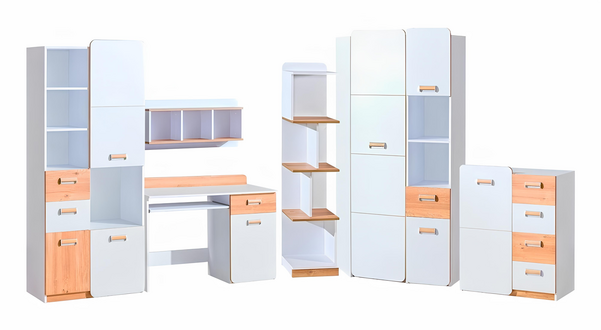 Komplett Jugendzimmer Kinderzimmer Kommode Schreibtisch Großer Eck Schrank NEU