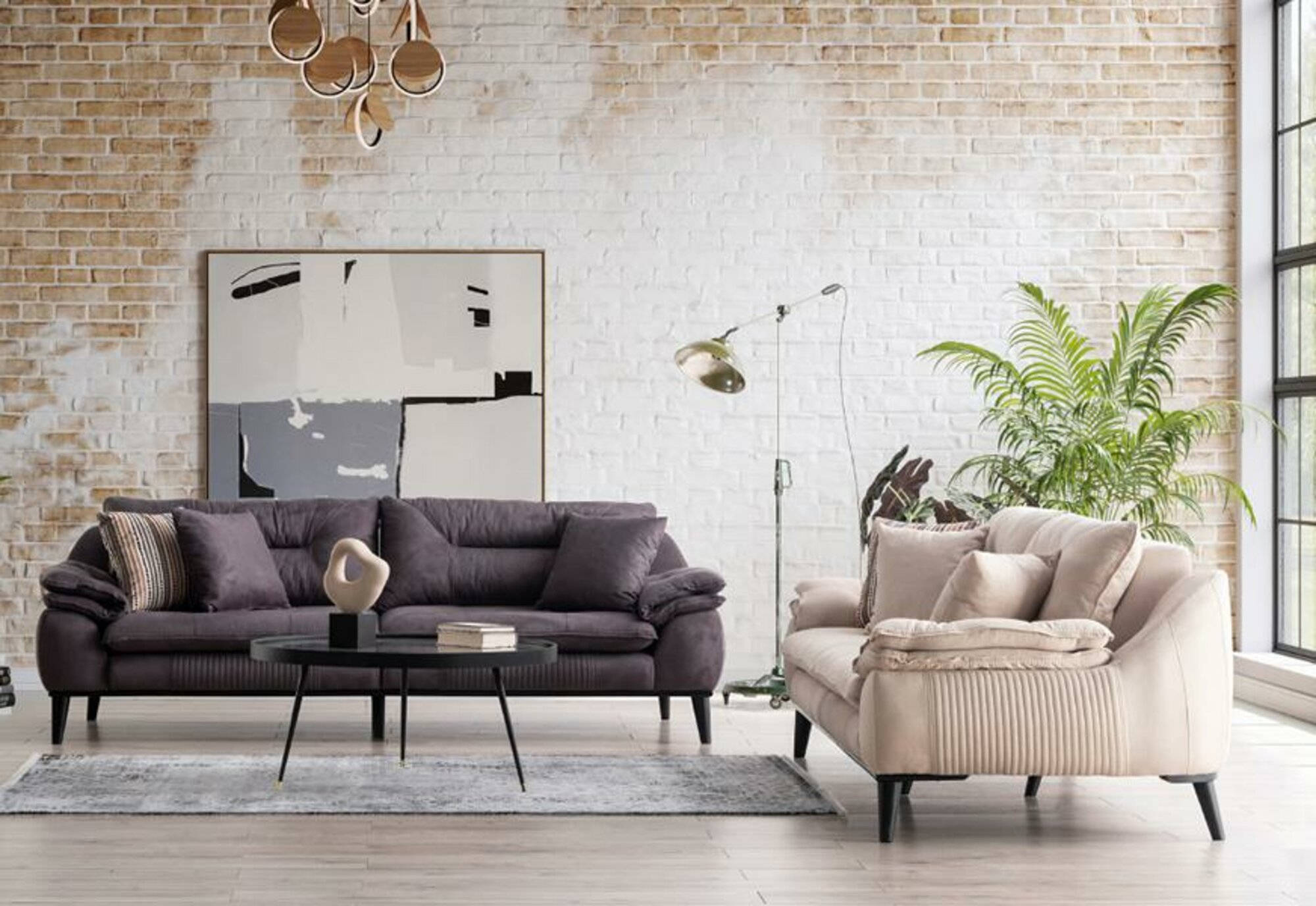 Gemütliche 3+3 Couchgarnitur für entspannte