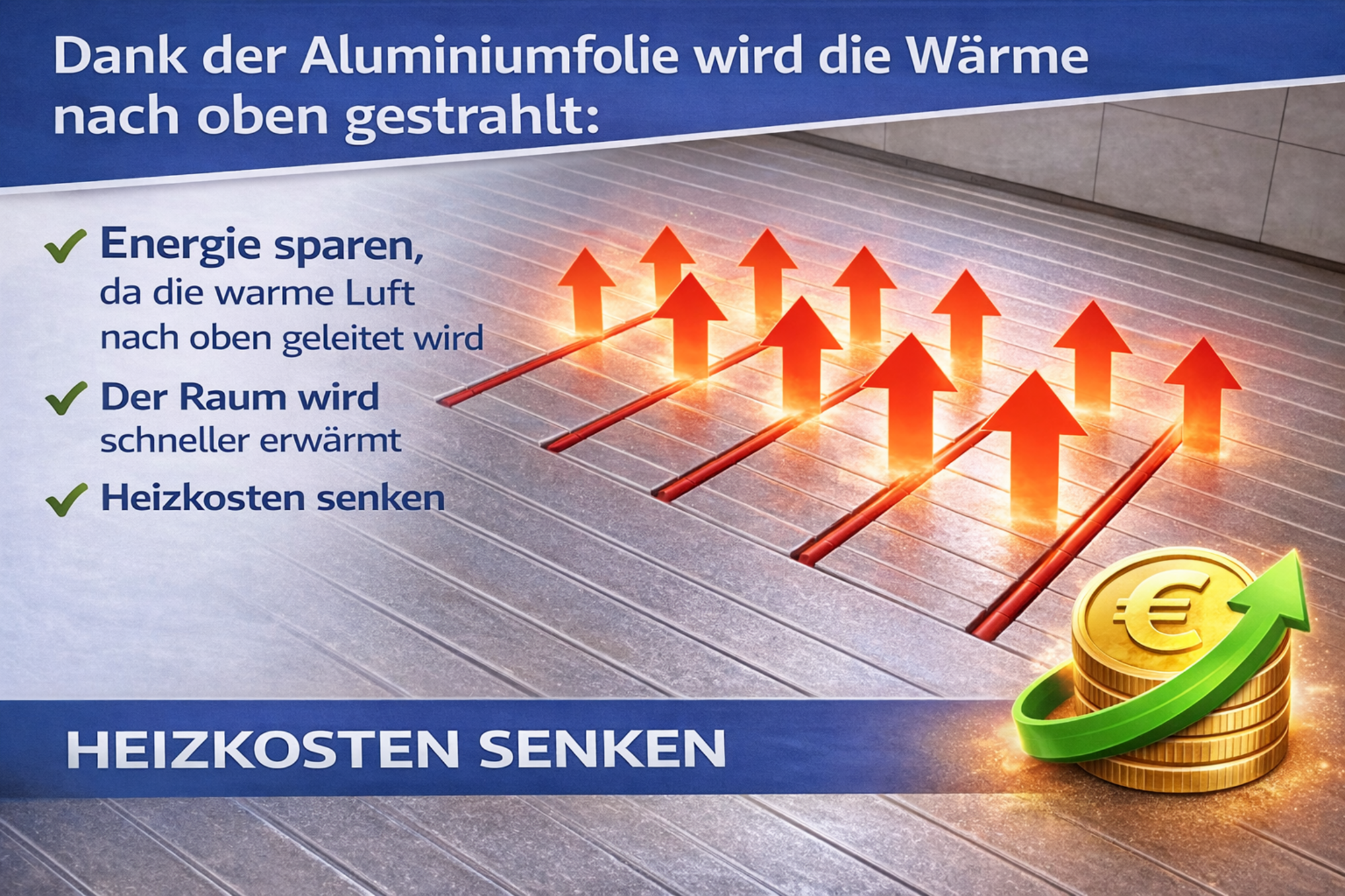 Trockenbau Fu&szlig;bodenheizung 0,72 m&sup2; &ndash; kein Estrich &ndash; 30/25/20 mm