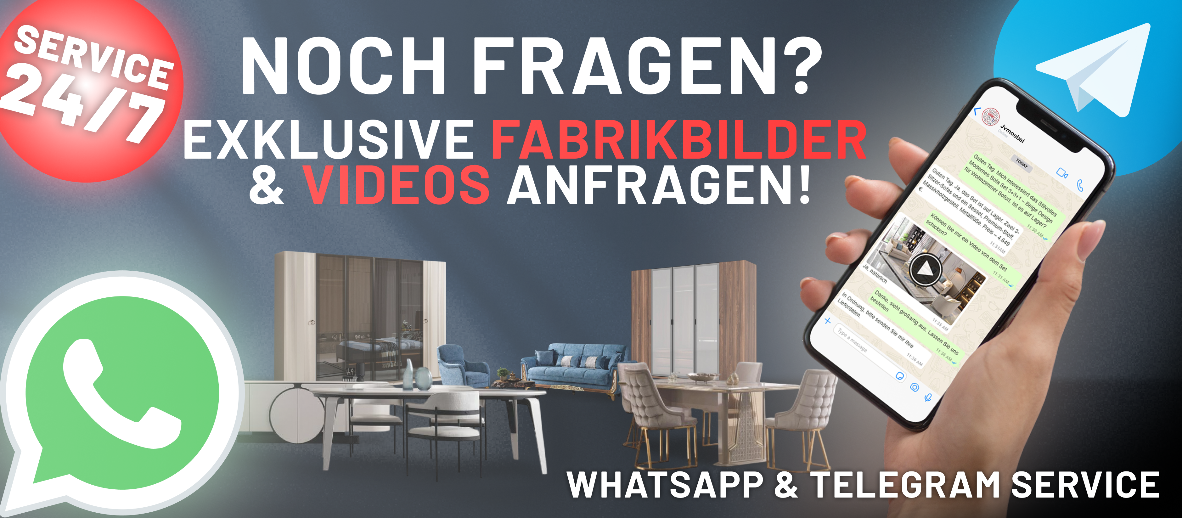 NOCH FRAGEN? EXKLUSIVE FABRIKBILDER & VIDEOS ANFRAGEN! WHATSAPP & TELEGRAM SERVICE 24/7