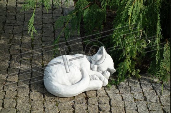 Garten Dekoration Katze Terrasse Stein Figuren Figur Deko Statue Skulptur 103106 