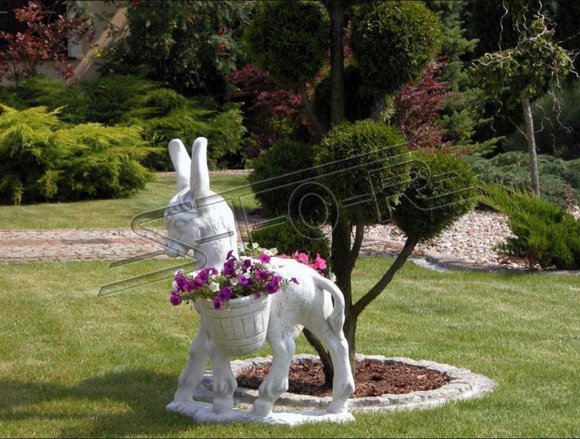 OF Gartenfiguren Esel zum Bepflanzen Wetterfest Dekofiguren für außen 